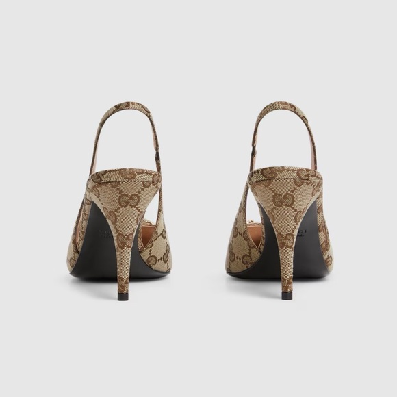 Gucci Beige Women's slingback pump with Horsebit - Picture 5 of 7